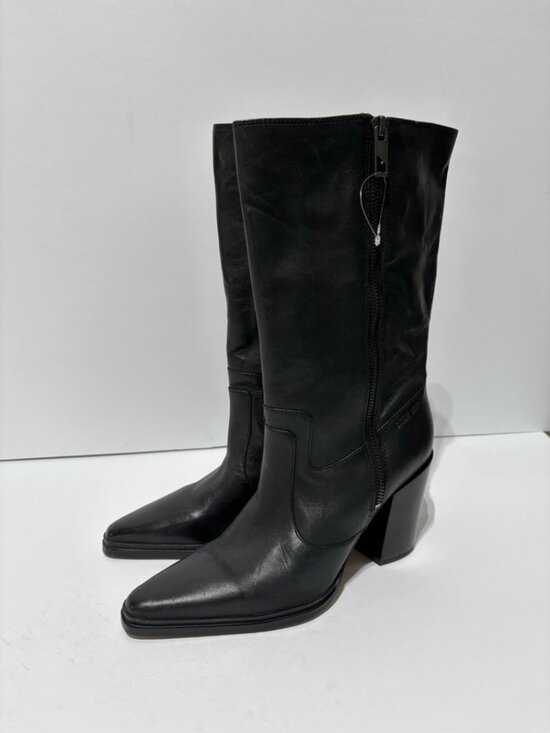 Franco Sarto Women’s Jaxon Black Leather Boots, Size 8.5 M - Picture 5 of 6